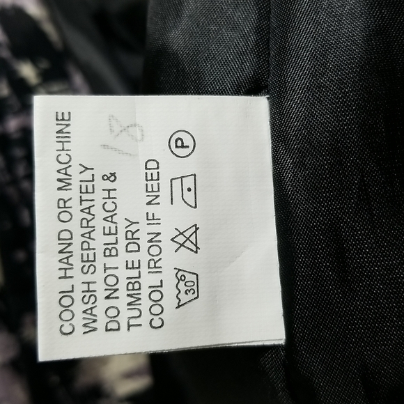 Amanda Women's Jacket All Over Pattern Single Button Size S/M Padded Shoulders - Picture 7 of 7